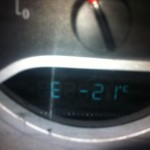 Temp on the drive home..